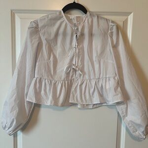 summer 2024 blogger style tie blouse